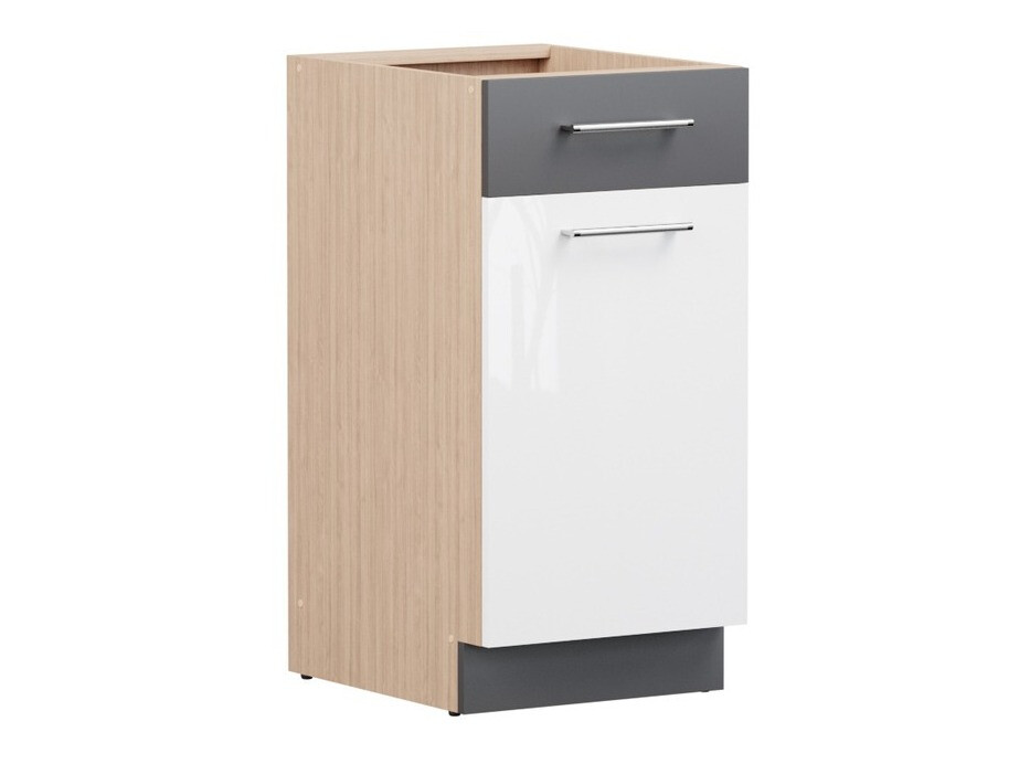 Skápaeining með skúffu og hurðum Mode White 110