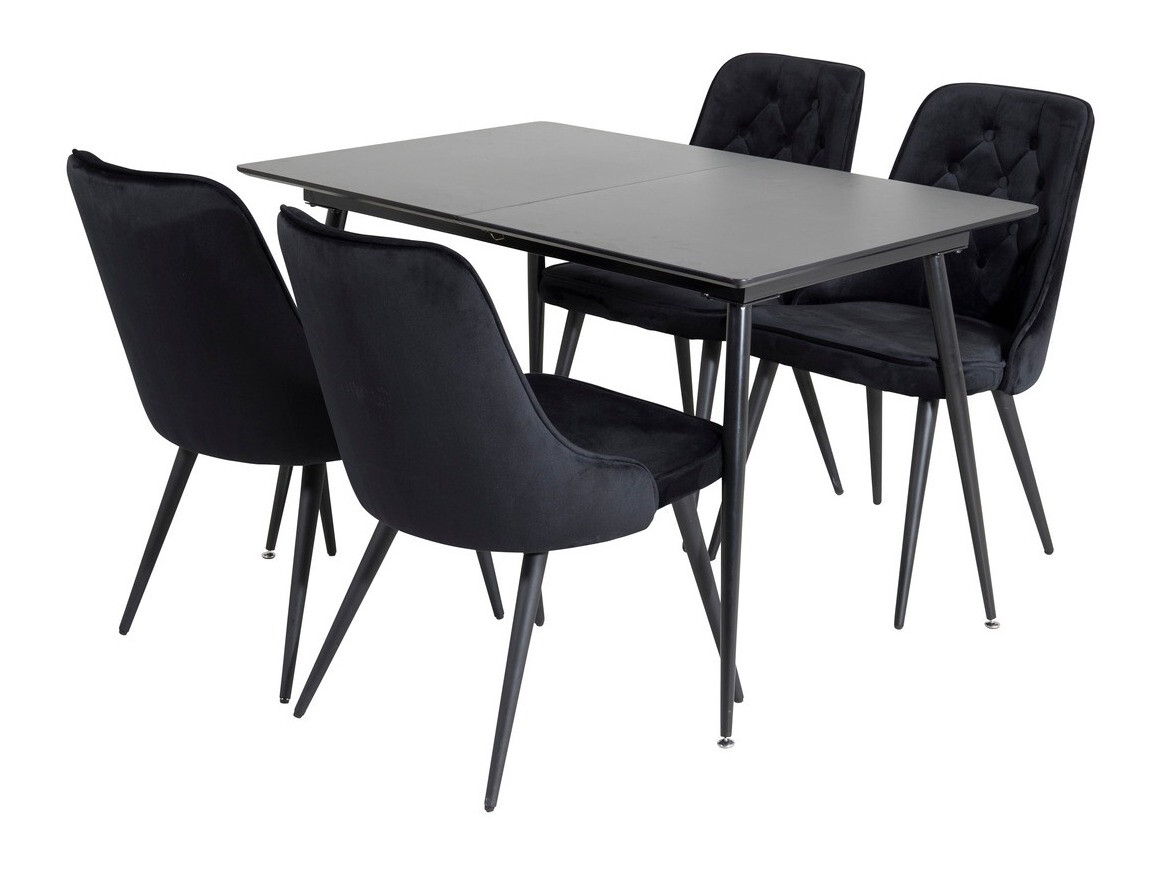 Borðstofusett Dallas 1522 (Svartur)