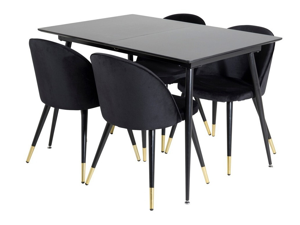 Borðstofusett Dallas 1526 (Svartur)