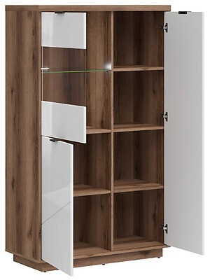 Stofusett Fivale 111 (Dökk Delano-eik + Hvítt háglans)