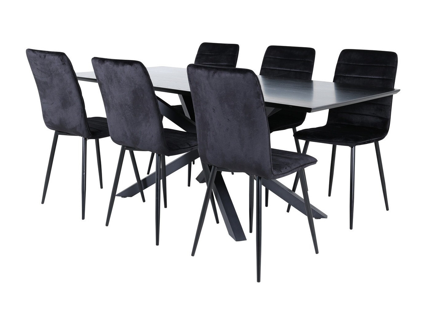 Borðstofusett Dallas 2697 (Svartur)