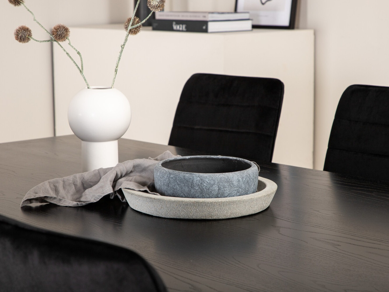 Borðstofusett Dallas 2697 (Svartur)