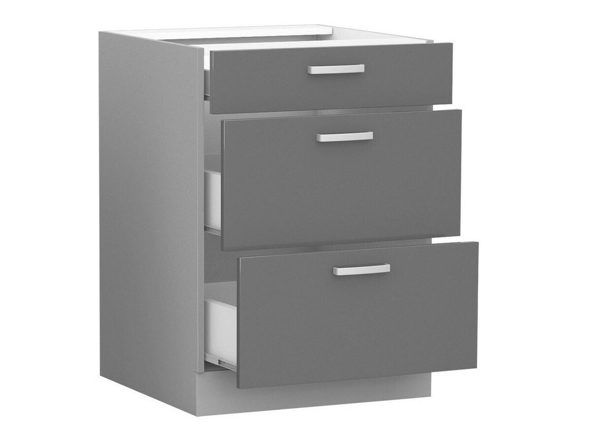 Skápaeining með skúffum Multi Grey 105
