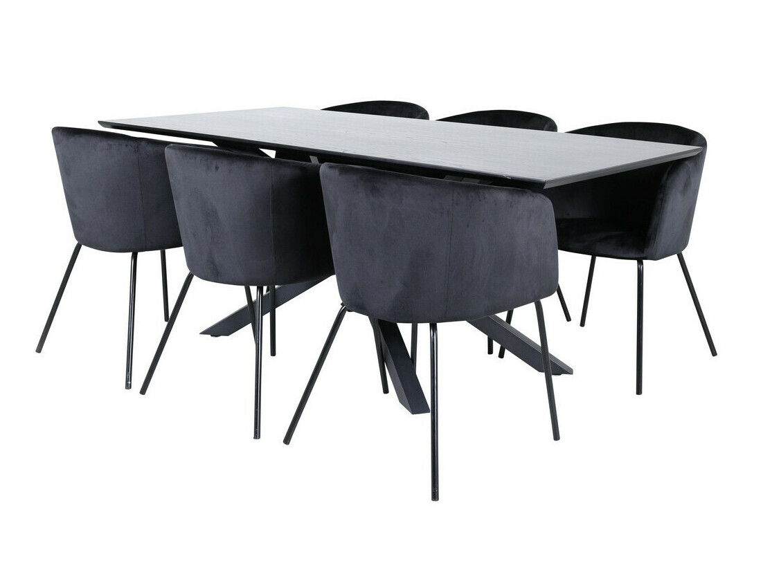 Borðstofusett Dallas 2691 (Svartur)