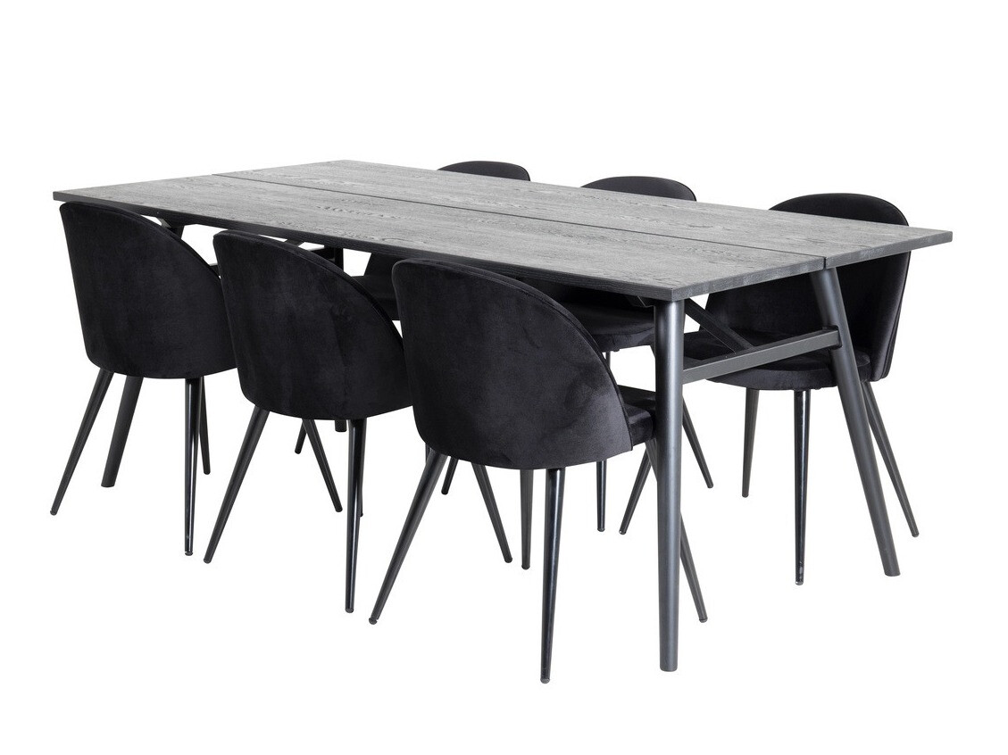 Borðstofusett Dallas 1676 (Svartur)