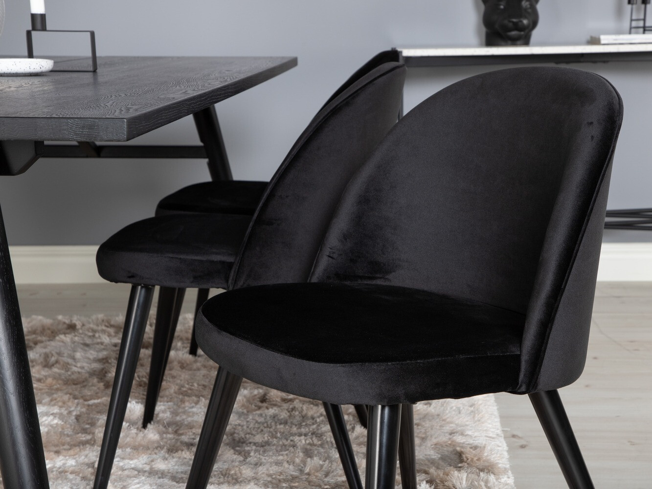 Borðstofusett Dallas 1676 (Svartur)