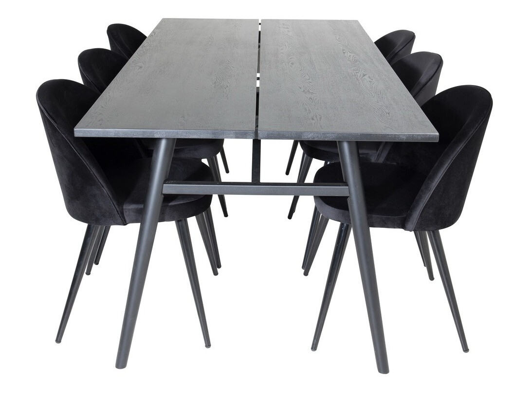 Borðstofusett Dallas 1676 (Svartur)