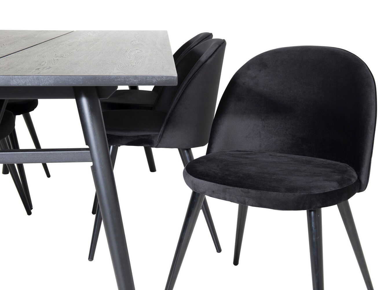 Borðstofusett Dallas 1676 (Svartur)