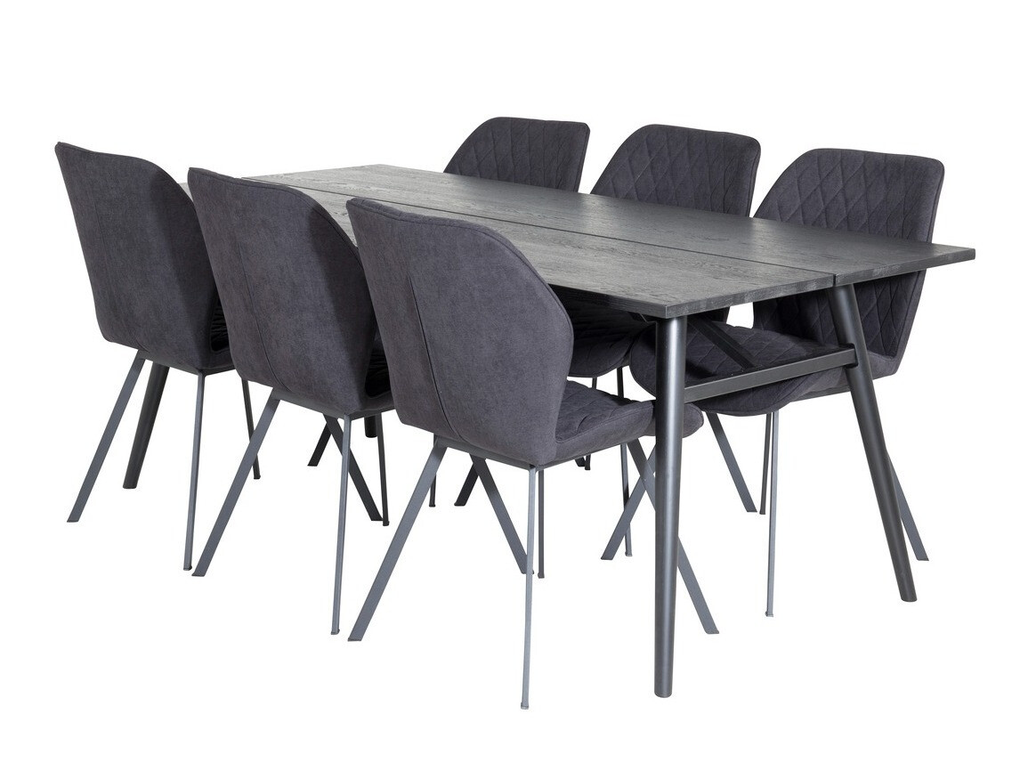 Borðstofusett Dallas 1686 (Svartur)