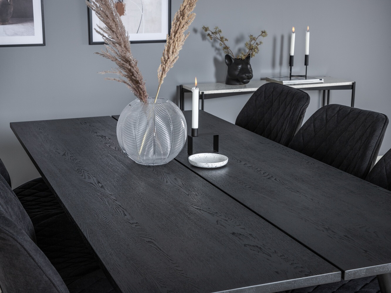Borðstofusett Dallas 1686 (Svartur)