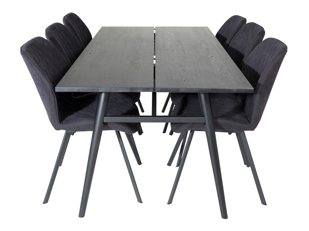 Borðstofusett Dallas 1686 (Svartur)