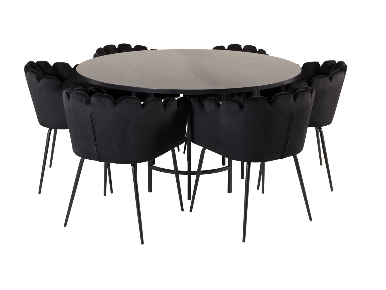 Borðstofusett Dallas 312 (Svartur)