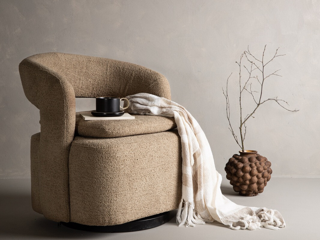 Hægindastóll Dallas 3170 (Beige + Svartur)