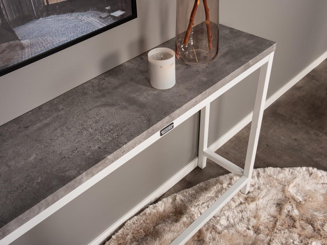 Console borð Dallas 2468 (Hvítur + Steinsteypa)