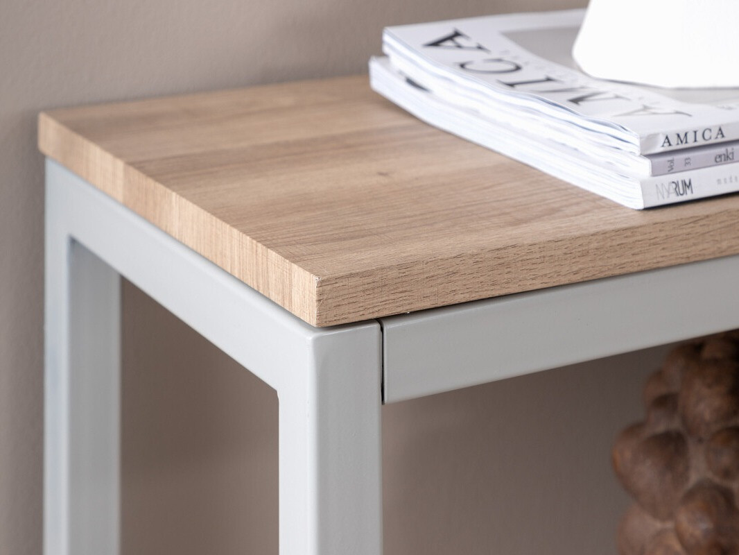 Console borð Dallas 2521 (Ljós viður + Grár)