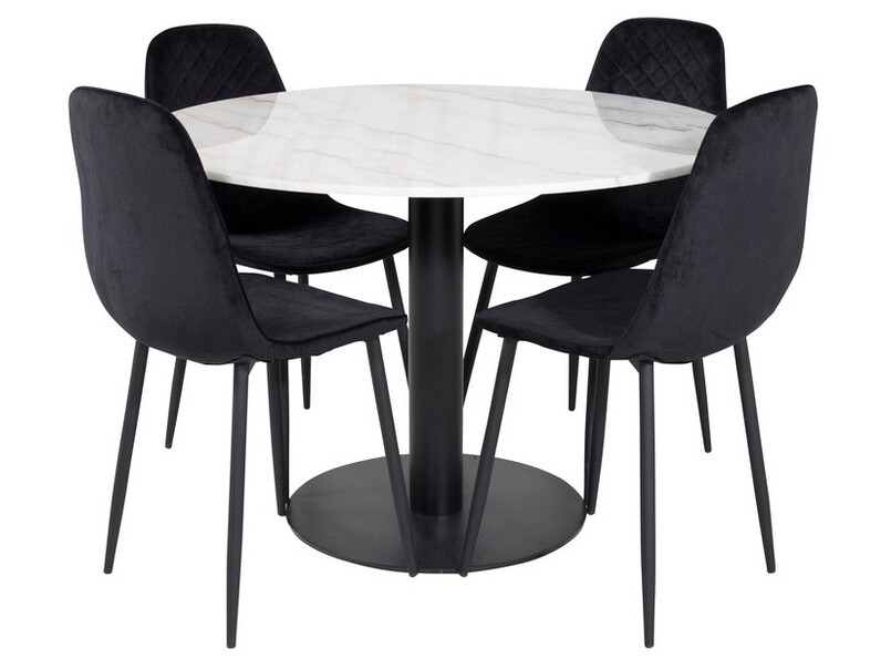 Borðstofusett Dallas 1302 (Svartur)