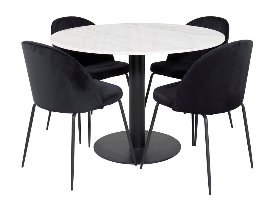 Borðstofusett Dallas 1303 (Svartur)