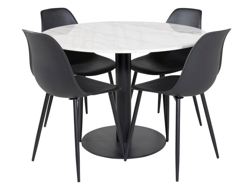 Borðstofusett Dallas 1304 (Svartur)