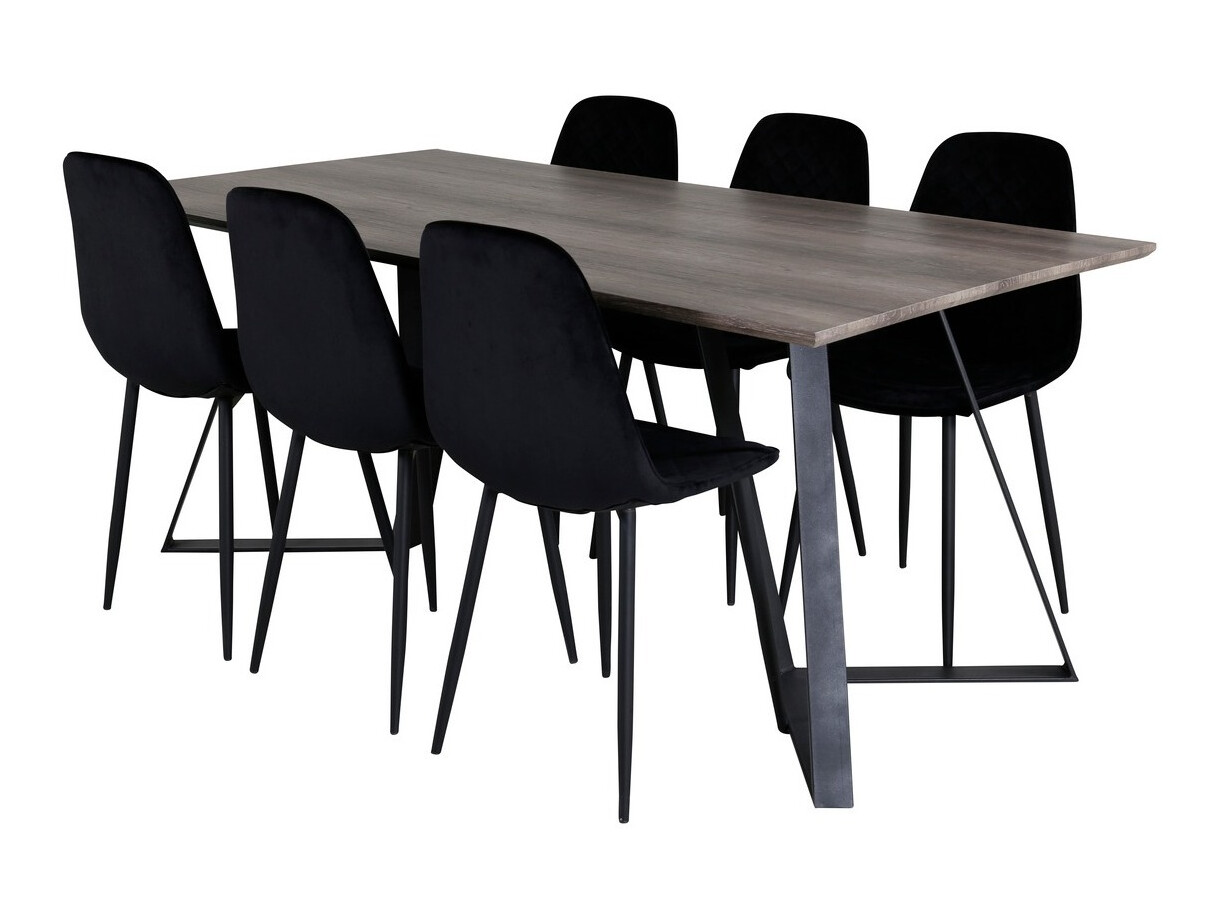 Borðstofusett Dallas 1357 (Svartur)