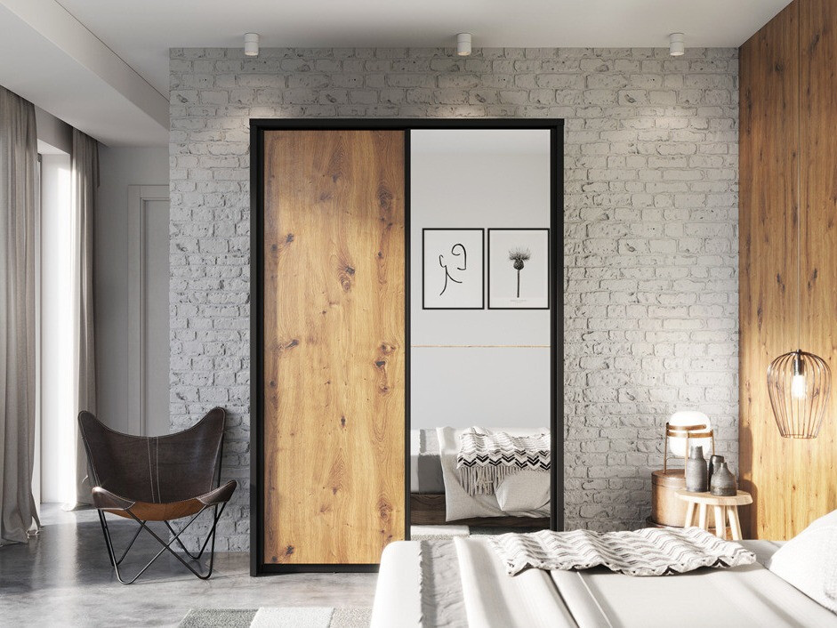 Fataskápur Fresno 122 (Artisan-eik + Svartur)
