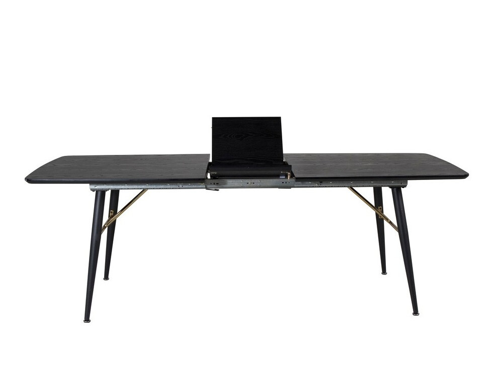 Borðstofusett Dallas 1443 (Svartur + Valhneta)