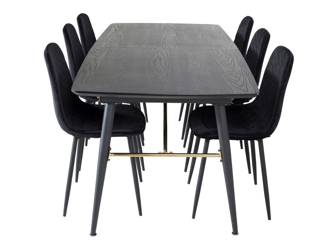 Borðstofusett Dallas 1448 (Svartur)