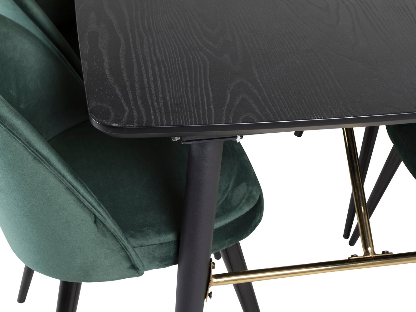 Borðstofusett Dallas 1449 (Grænn + Svartur)
