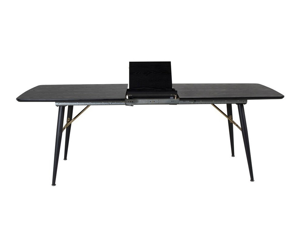 Borðstofusett Dallas 1451 (Ljósgrár + Svartur)