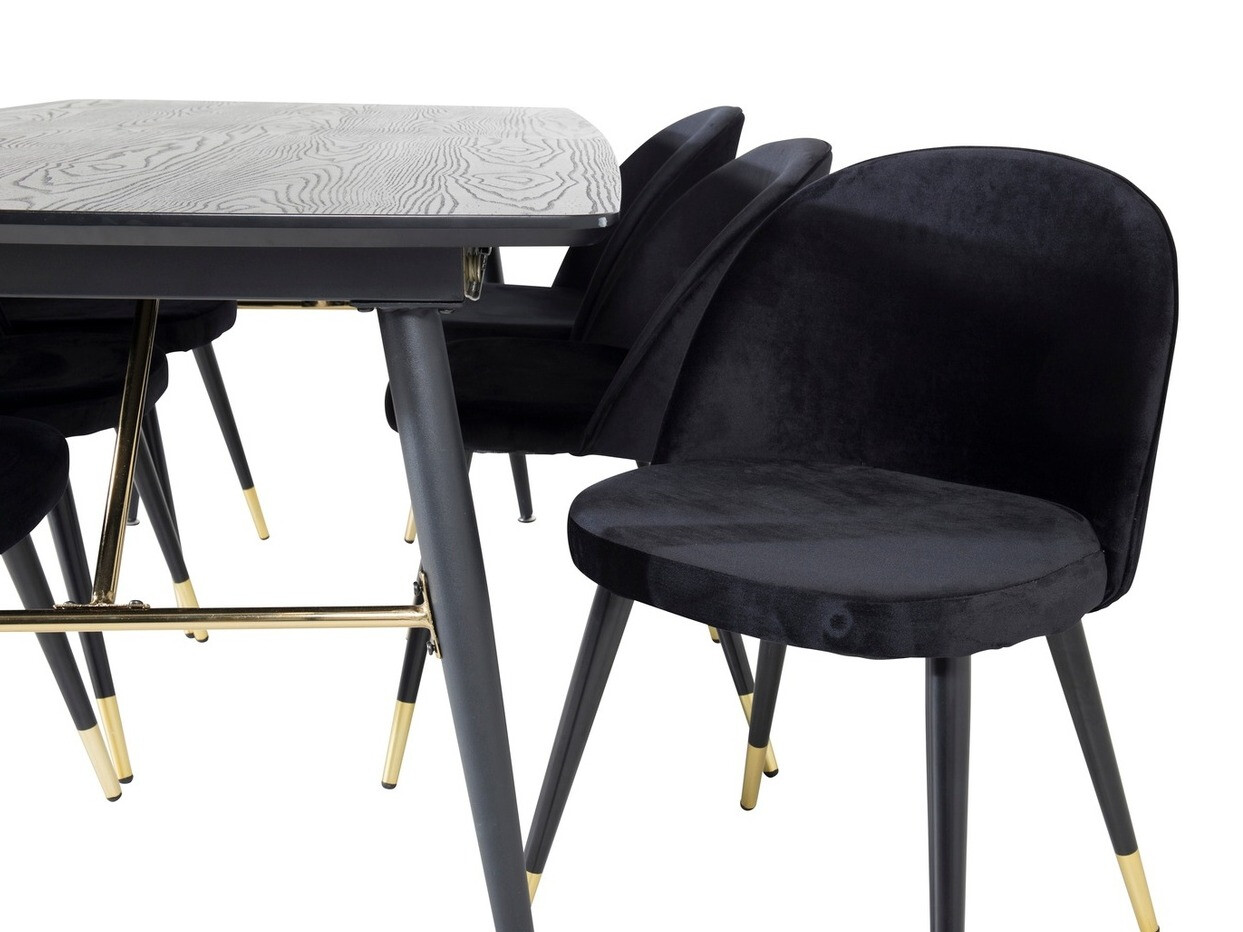 Borðstofusett Dallas 1451 (Svartur)