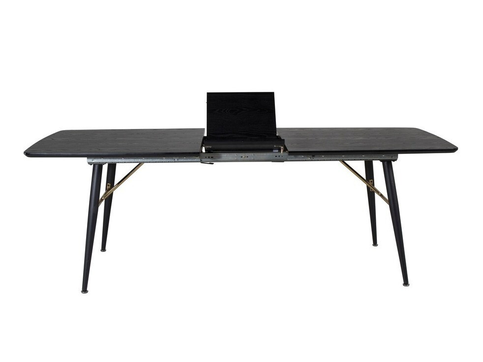 Borðstofusett Dallas 1453 (Svartur + gylltur)