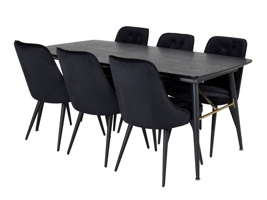 Borðstofusett Dallas 1453 (Svartur)