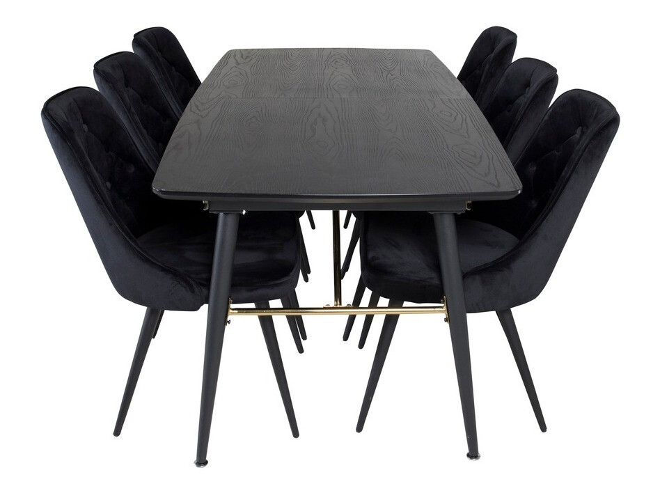 Borðstofusett Dallas 1453 (Svartur)