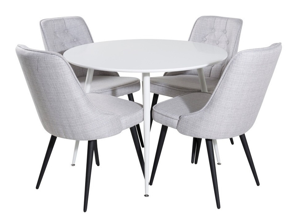 Borðstofusett Dallas 1535 (Grár + Svartur)