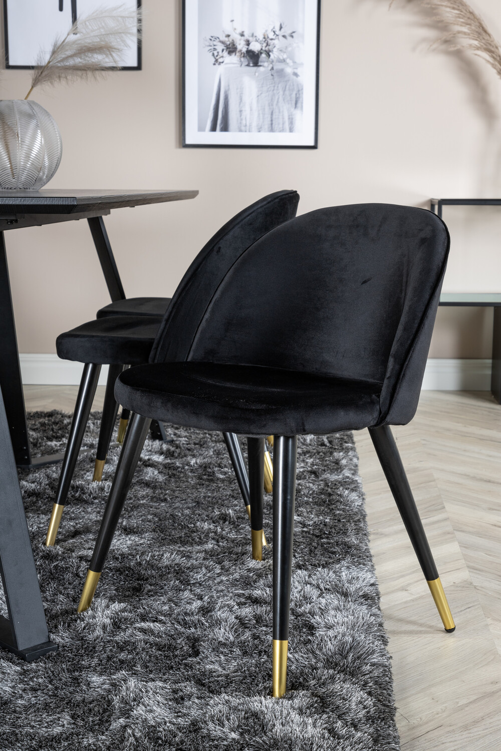 Borðstofusett Dallas 1583 (Svartur)