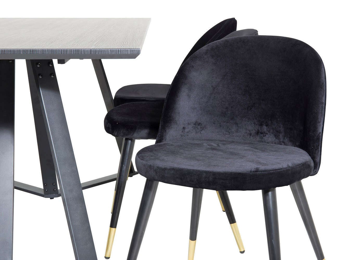Borðstofusett Dallas 1583 (Svartur)
