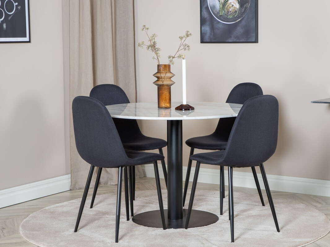 Borðstofusett Dallas 1613 (Svartur)