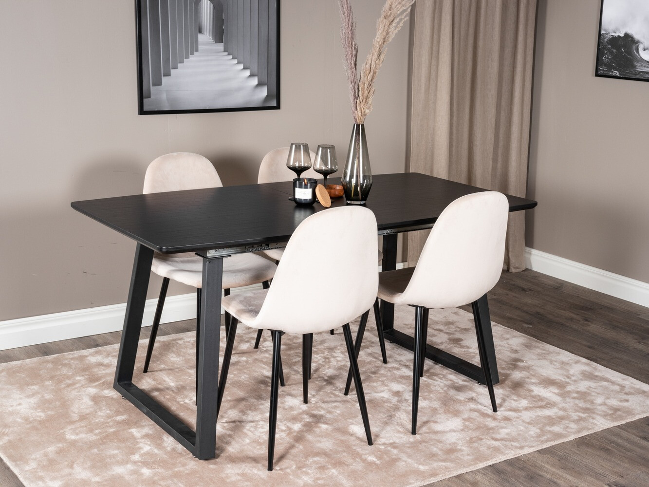 Borðstofusett Dallas 1616 (Beige)