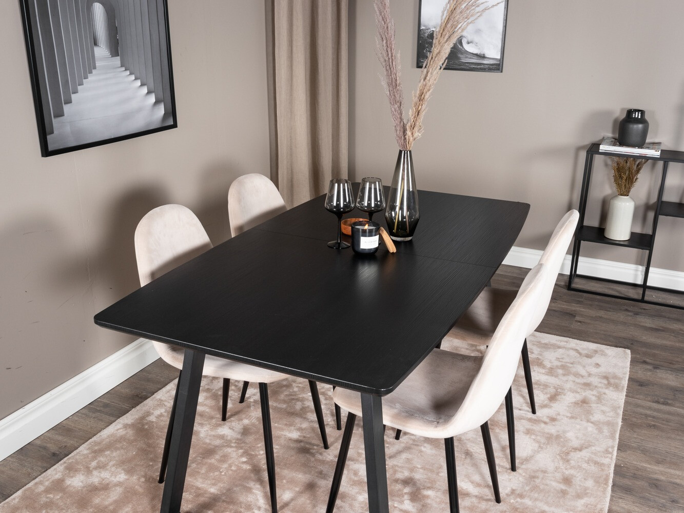 Borðstofusett Dallas 1616 (Beige)