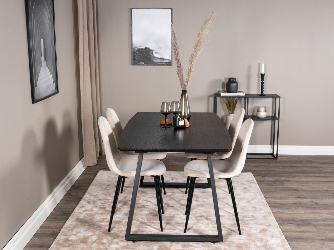 Borðstofusett Dallas 1616 (Beige)