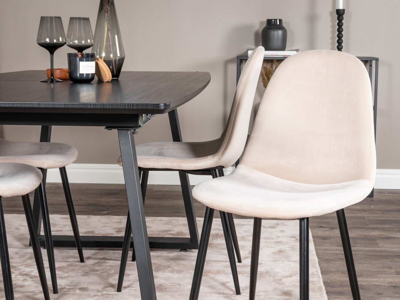 Borðstofusett Dallas 1616 (Beige)