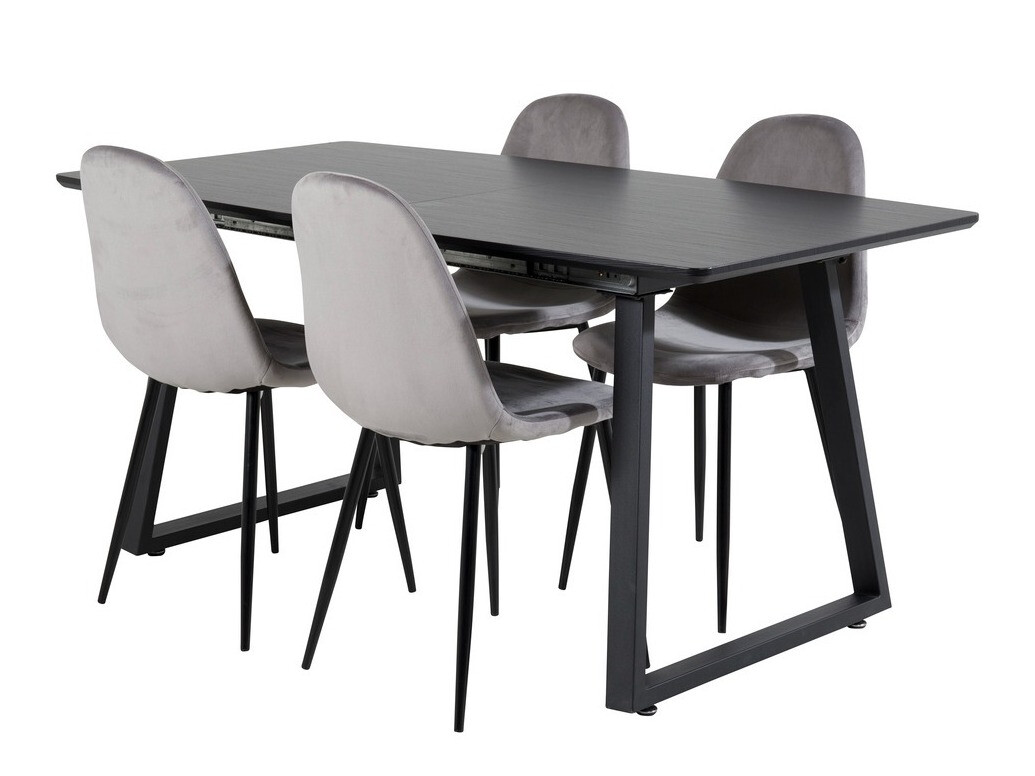 Borðstofusett Dallas 1616 (Grár)
