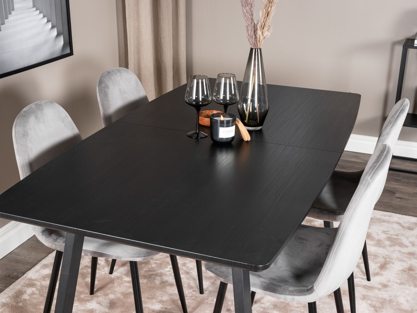 Borðstofusett Dallas 1616 (Grár)