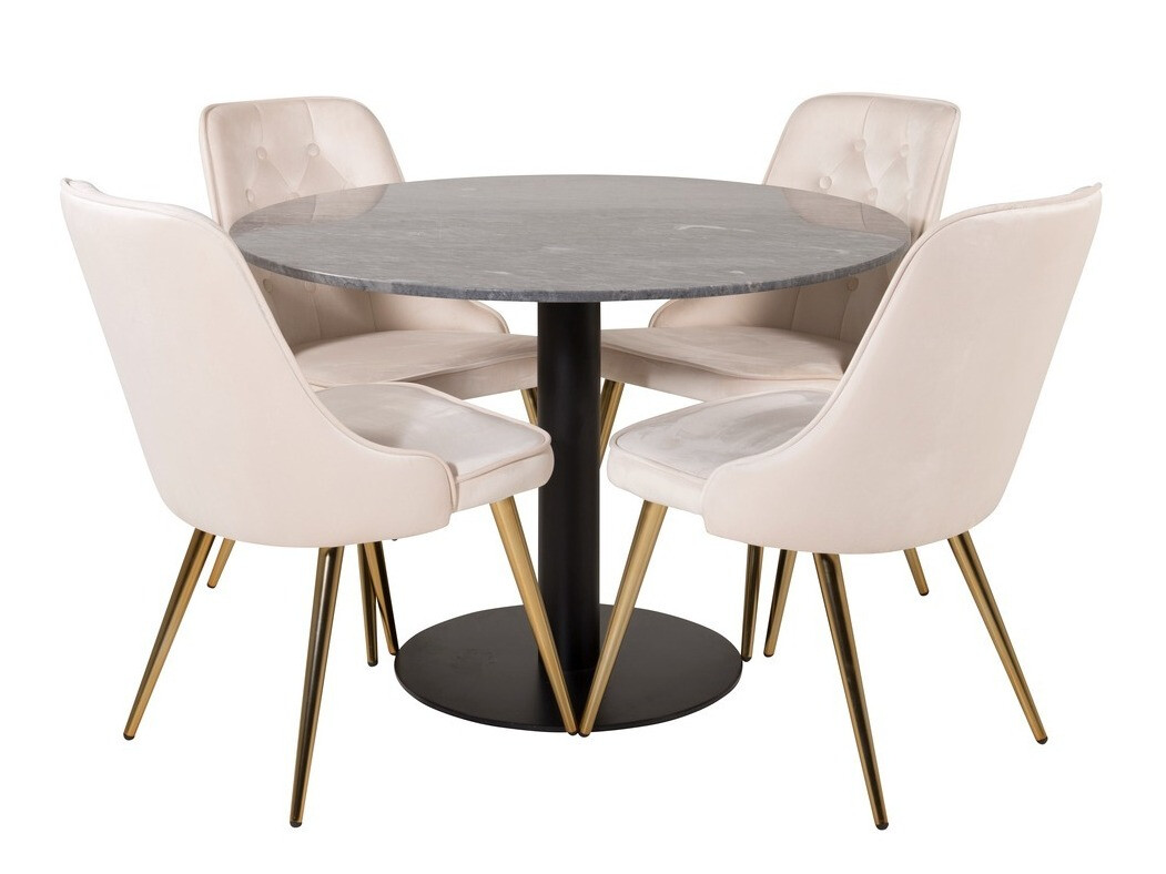 Borðstofusett Dallas 1627 (Bleikur)