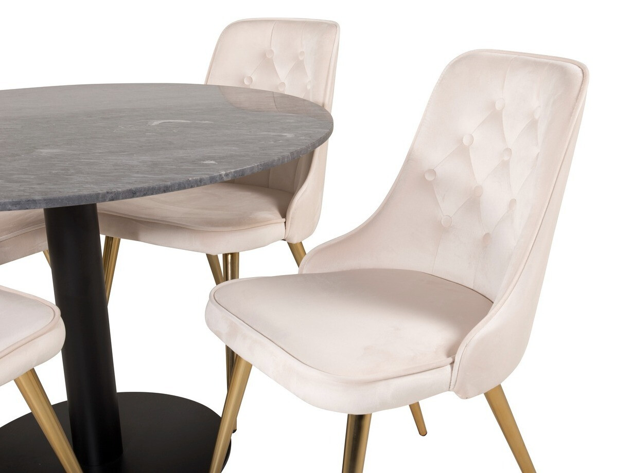 Borðstofusett Dallas 1627 (Bleikur)