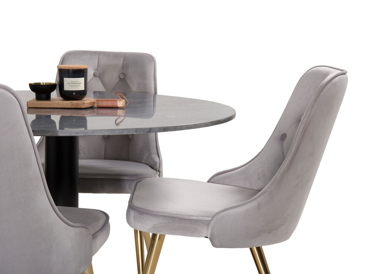 Borðstofusett Dallas 1627 (Grár)