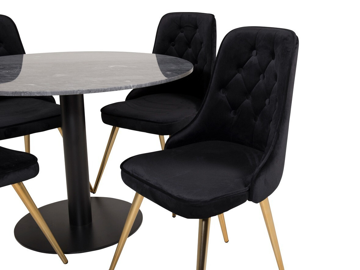 Borðstofusett Dallas 1627 (Svartur)