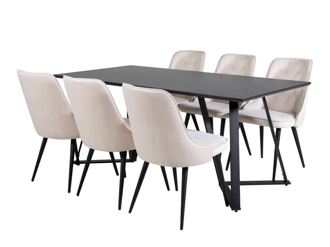 Borðstofusett Dallas 1628 (Beige)