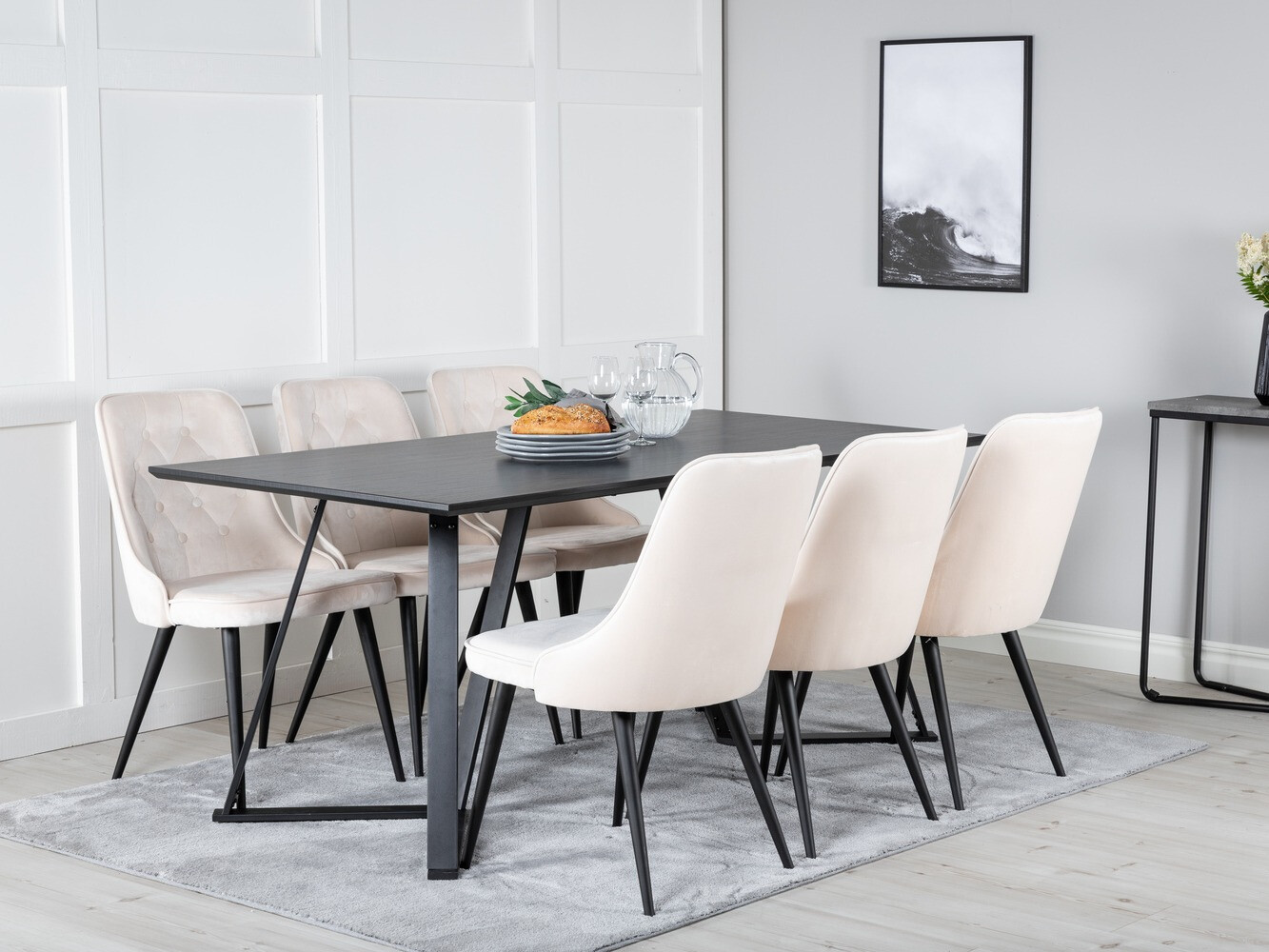 Borðstofusett Dallas 1628 (Beige)