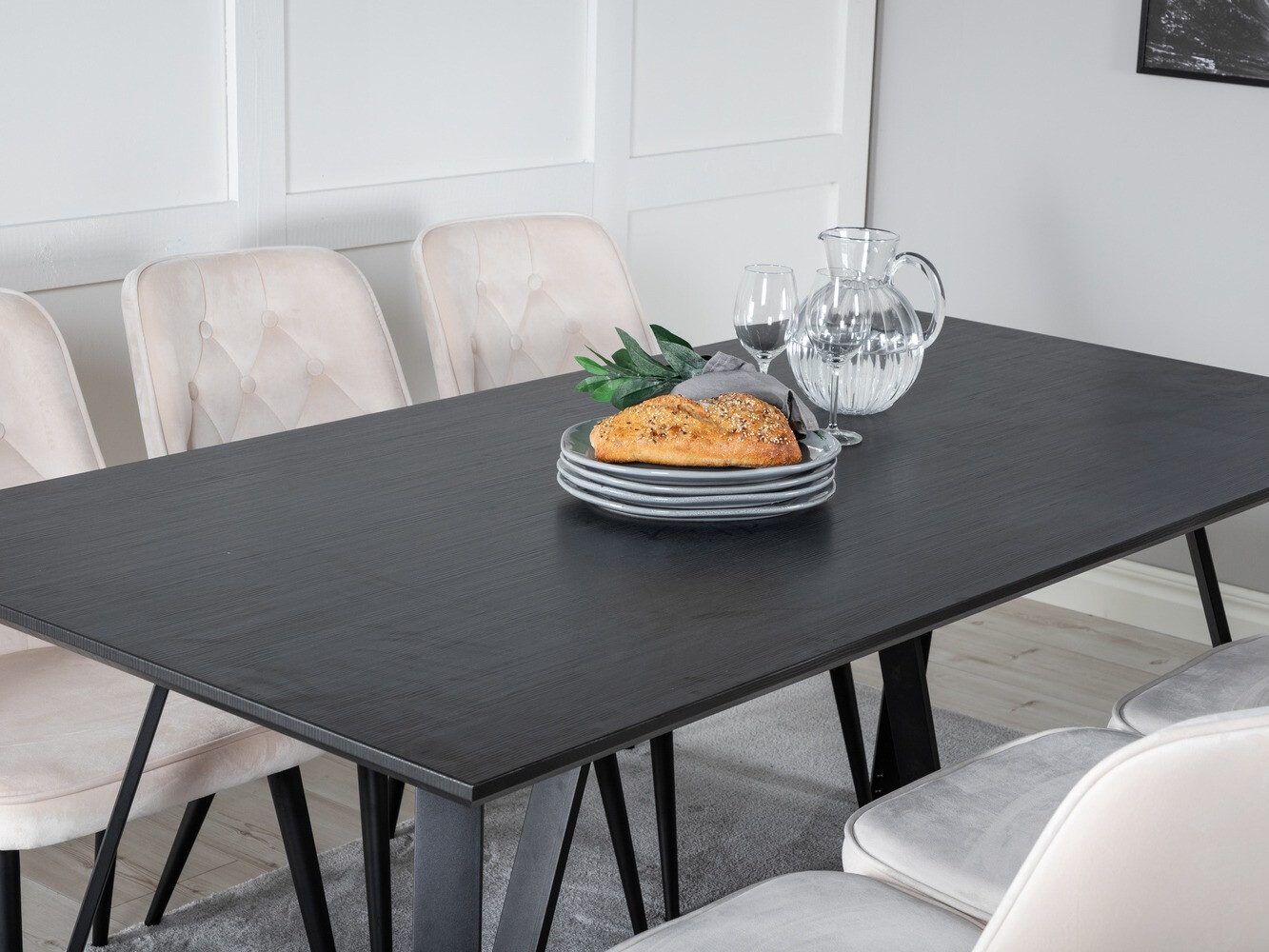 Borðstofusett Dallas 1628 (Beige)