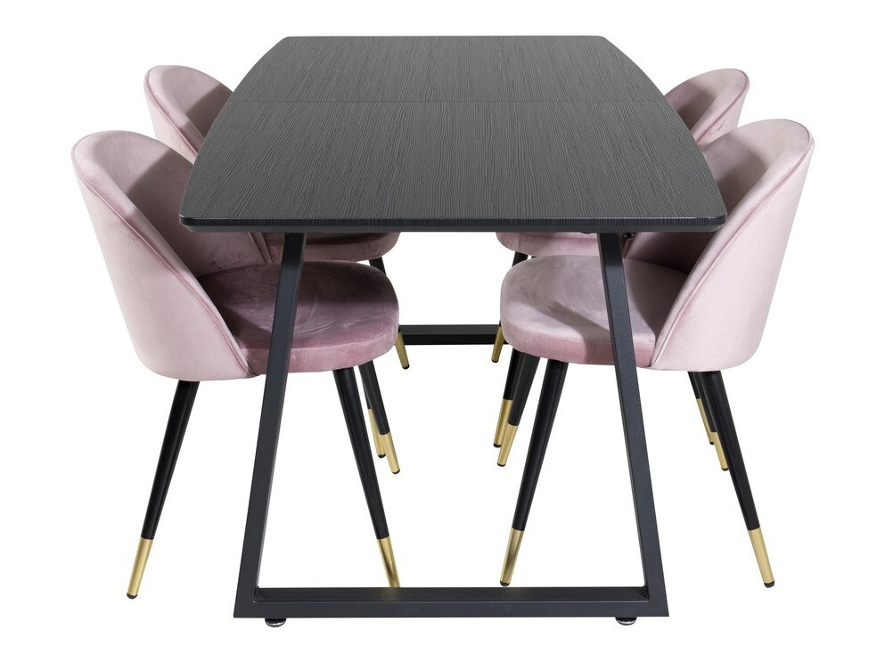 Borðstofusett Dallas 1631 (Bleikur)
